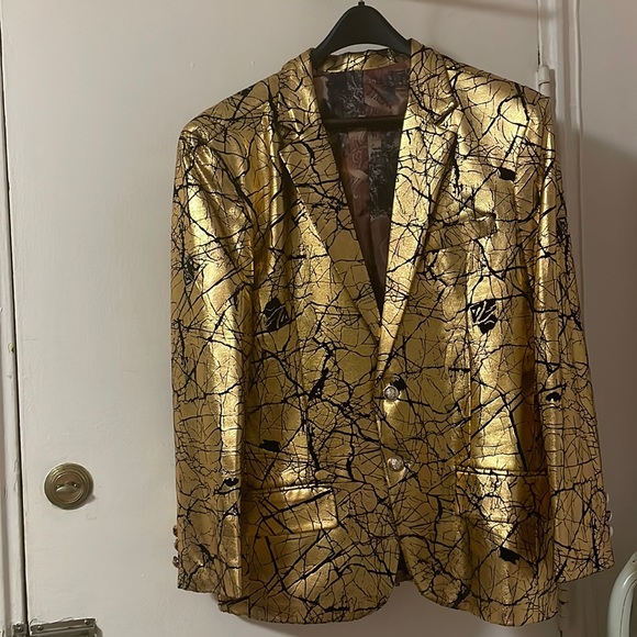 cloudstyle Suits & Blazers Brand New Gold Suit Jacket Poshmark